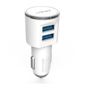 Auto punjac LDNIO DL-C29 dual USB 3.4A + iPhone Lightning kabel beli