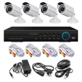 CCTV set DV-2004CM, 4xAHD kamera, DVR AHD 4ch, napajanje, kablovi duzine 18m 3,6mm lens bele
