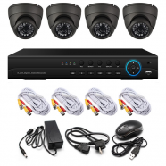 CCTV set DV-2004DM, 4xAHD kamera, DVR AHD 4ch, napajanje, kablovi duzine 18m 3,6mm lens sive
