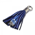 Data kabel sa priveskom Micro USB plavi