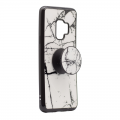Popsocket Marble case Samsung S9/G960 belo-crna